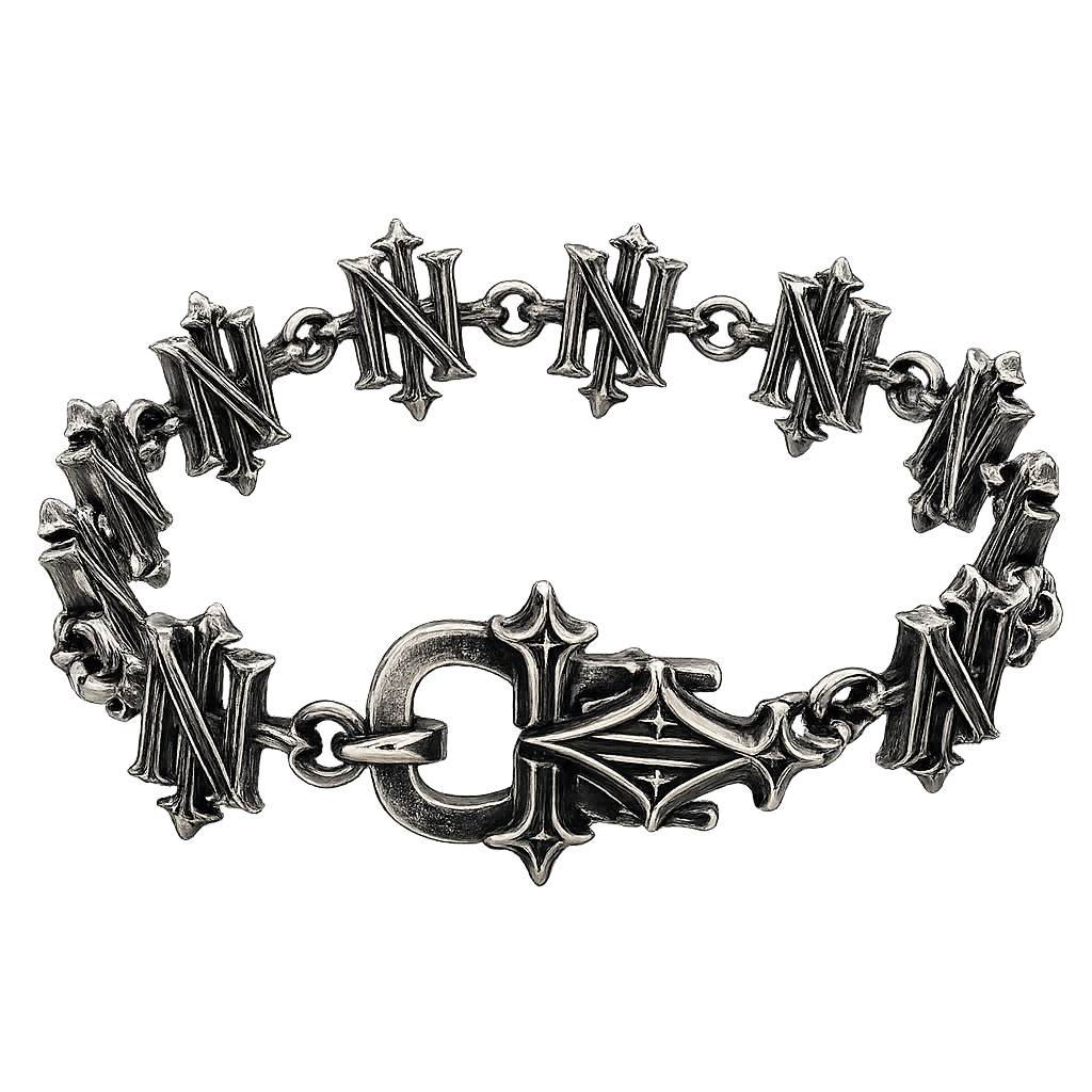 Envy script chain dark jewelry piece